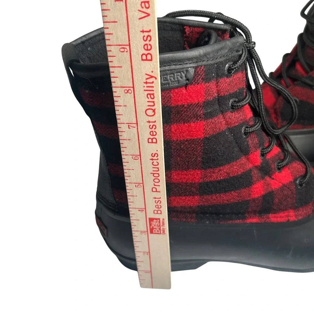 Sperry Saltwater Top-Sider Buffalo Plaid‎ Wool Duck Rain Winter Boot Mens 10.5